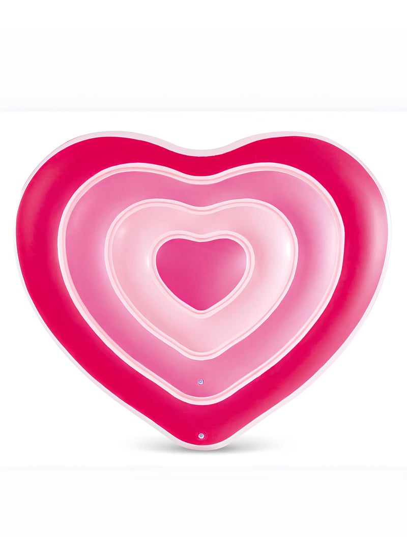 Pink Sweetheart Inflatable Float 155x135x25cm - Heart Shape