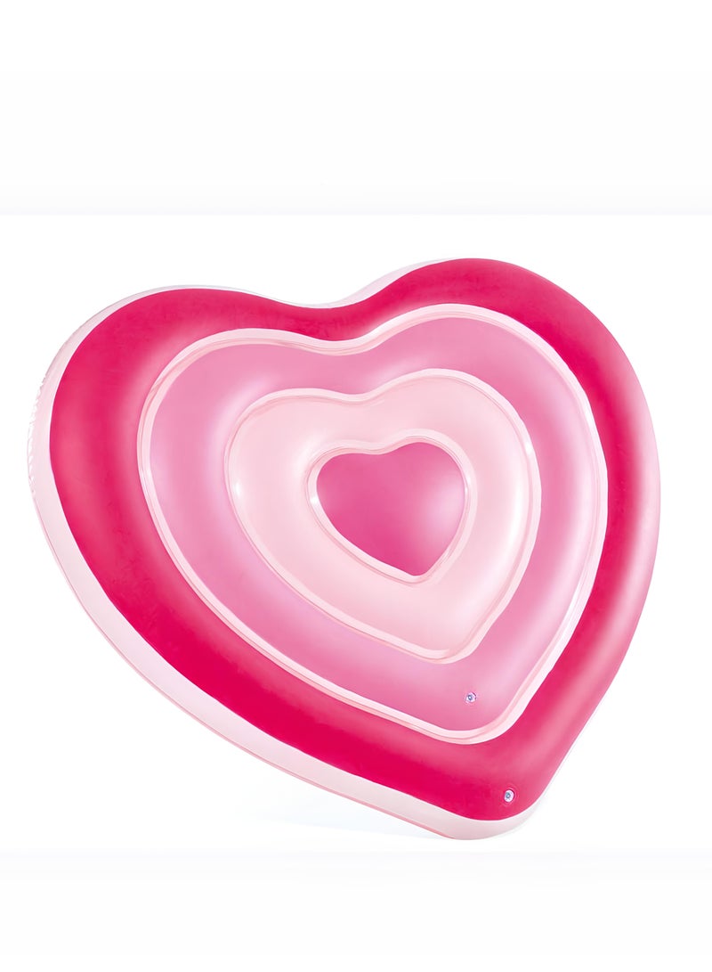 Pink Sweetheart Inflatable Float 155x135x25cm - Heart Shape