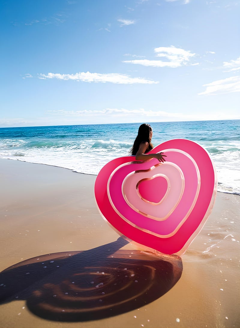 Pink Sweetheart Inflatable Float 155x135x25cm - Heart Shape