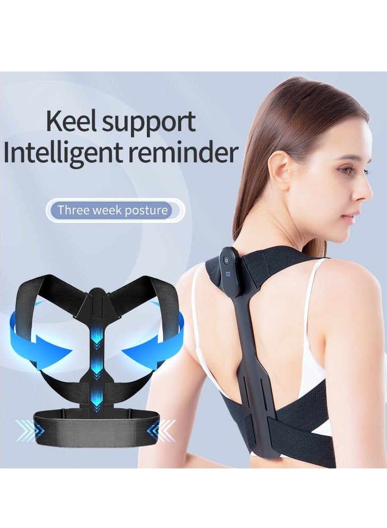 Posture Corrector for Men Women Teenagers Students, Intelligent Posture Correction Back Support Back Straightener Shoulder Strap Posture Trainer (Classic Style)