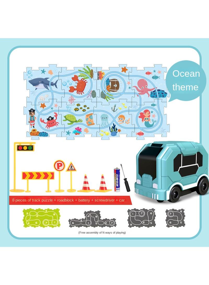 Children's DIY Track Puzzle Car Toy