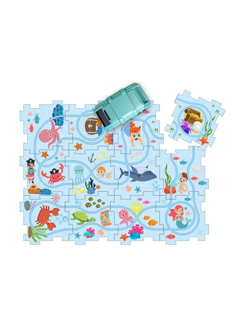 Children's DIY Track Puzzle Car Toy