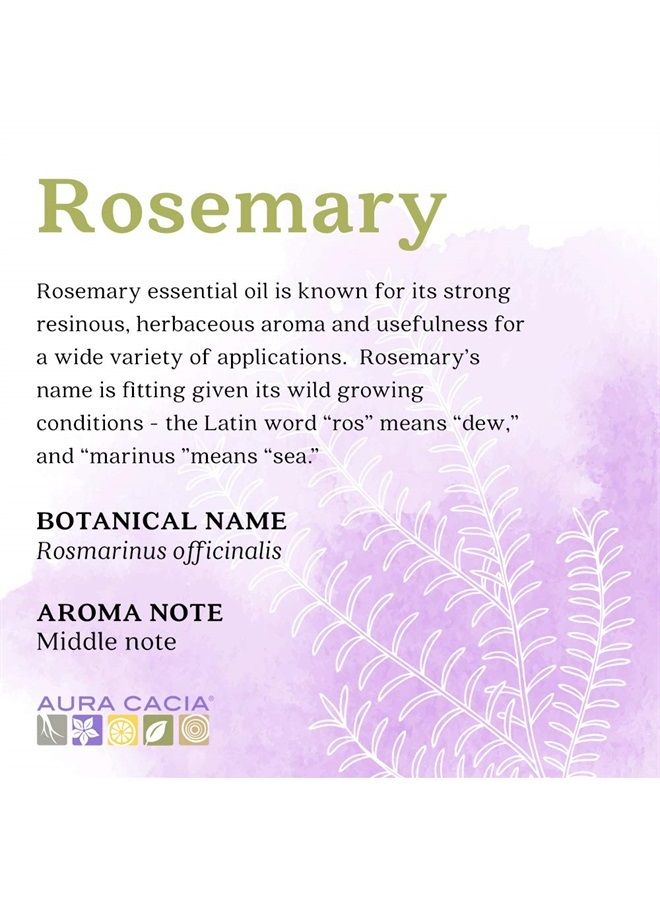 Rosemary Essential Oil | GC/MS Tested for Purity | 15ml (0.5 fl. oz.)