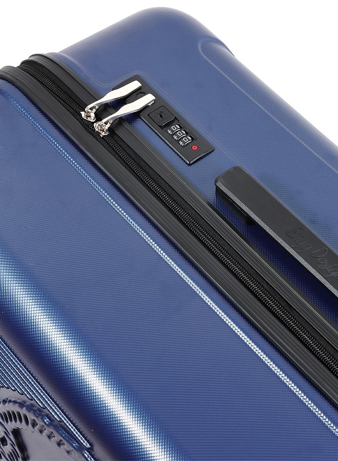3-Piece ABS Hardshell Luggage Sets (20/24/28 inch), 360° Double Spinner Wheels, TSA Lock System, Cabin Trolley Carryon Travel Luggage Set, Made in Turkey, Travel Suitcase – Navy Blue