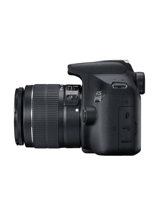 EOS 2000D Digital SLR Camera Body Black + 18-55mm DCIII Kit + EF 50MM 1.8 STM Lens