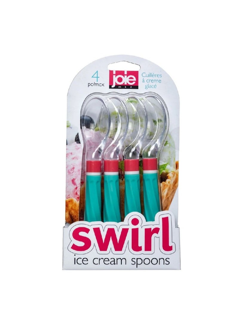 Joie Swirl Ice Cream Spoons Set of 4 Original Color