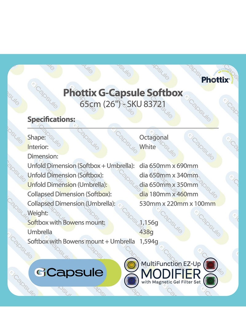 Phottix G-Capsule Softbox 65 cm (26 Inch)