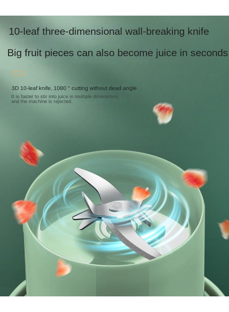 10 Blade Blade Crushed Ice Juice Cup Usb Electric Wall Breaking Machine Water Washing Small Automatic Juicer 3000mah