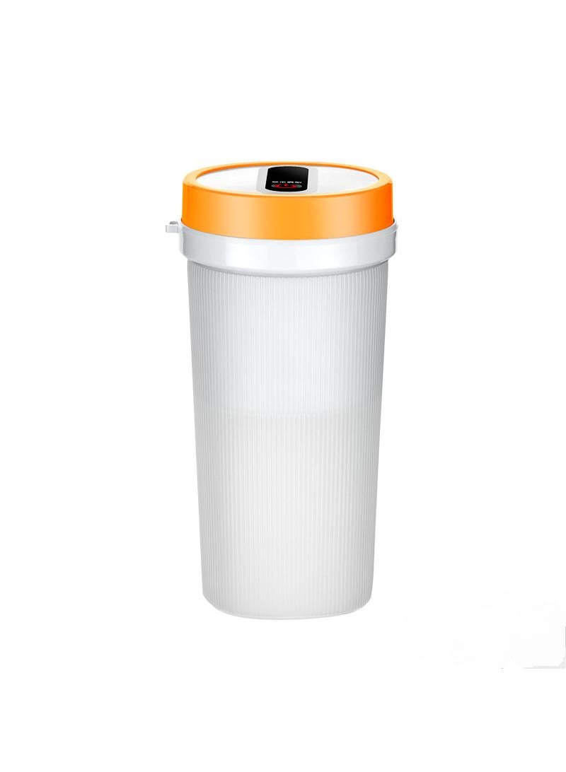 Portable Electric Juicer Cup Outdoor Wireless Fruit Stirring Cup Orange 1300mah