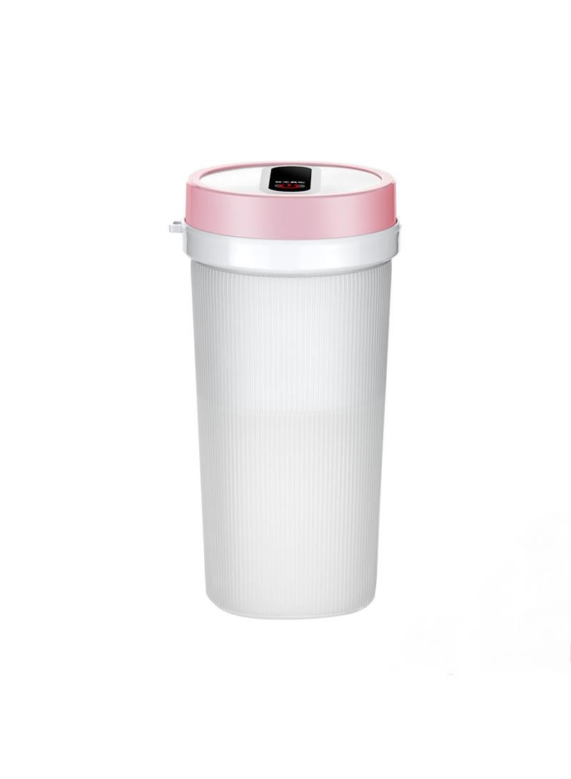 Portable Electric Juicer Cup Outdoor Portable Fruit Stirring Cup Light Pink 1300mah