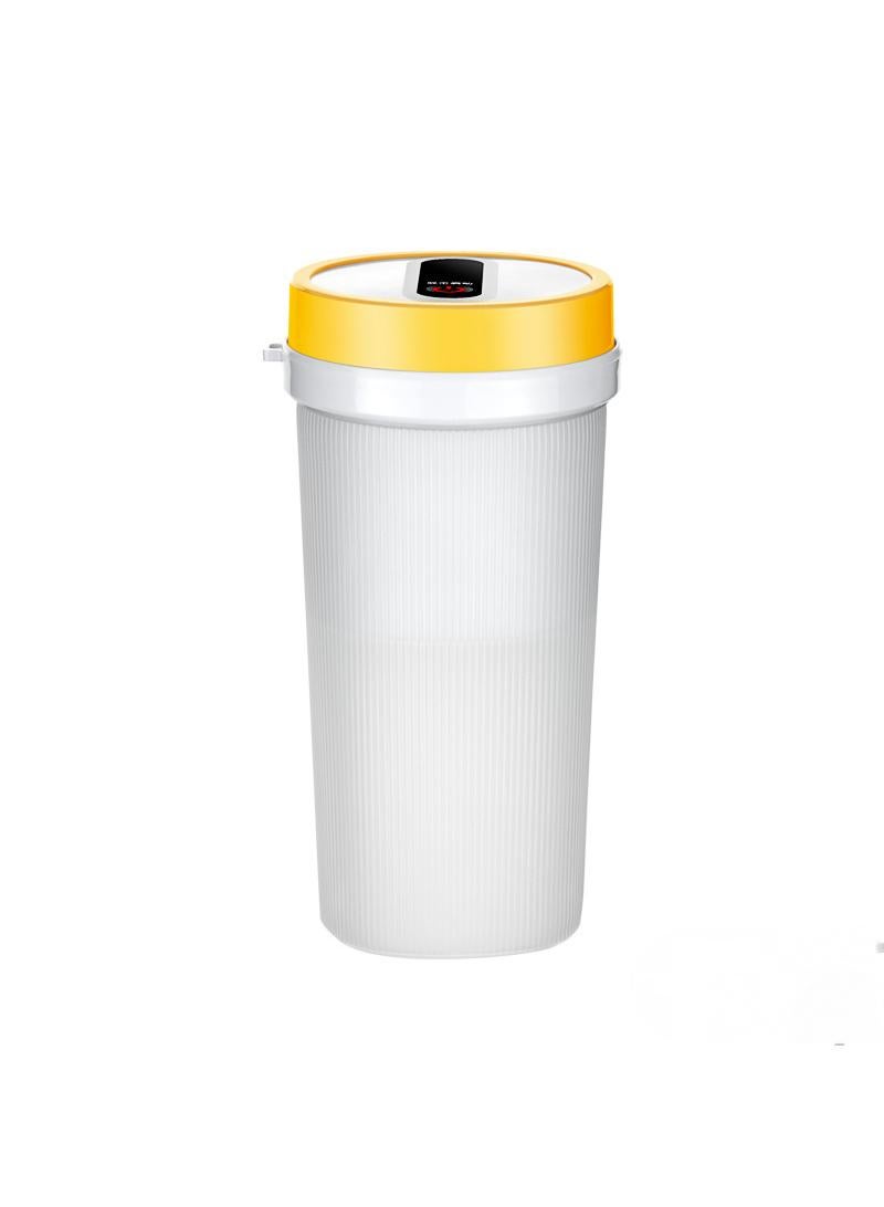 Portable Electric Juicer Cup Outdoor Wireless Fruit Stirring Cup Yellow 1300mah