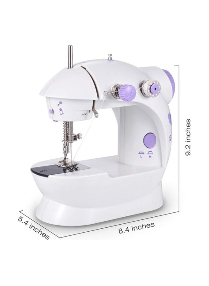 Portable Sewing Machine Mini Sewing Machine Two-Wire Two-Speed Pedaling,Small Desk Lamp