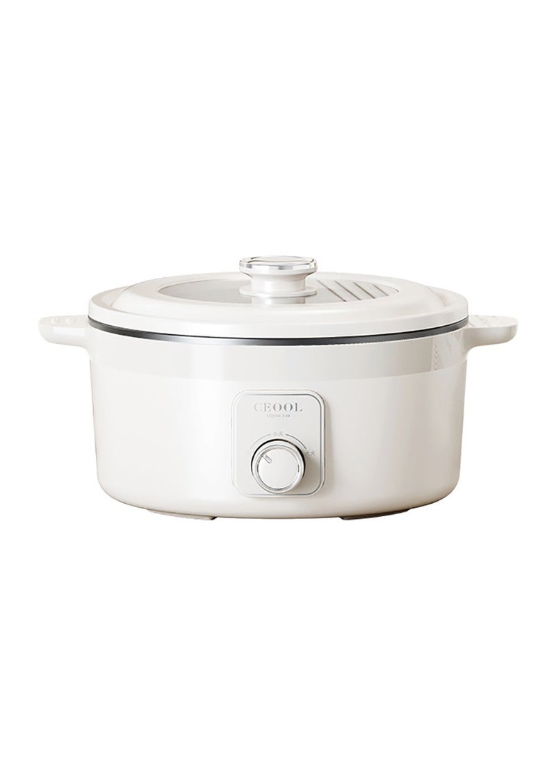 Electric Hot Pot 3L Multi-functional Stove-less Cooking Pot 1000W Power Non Stick Pot Overheating Boiled and Dry Protection Fry/Boil/Stew/Rinse (CN Plug)