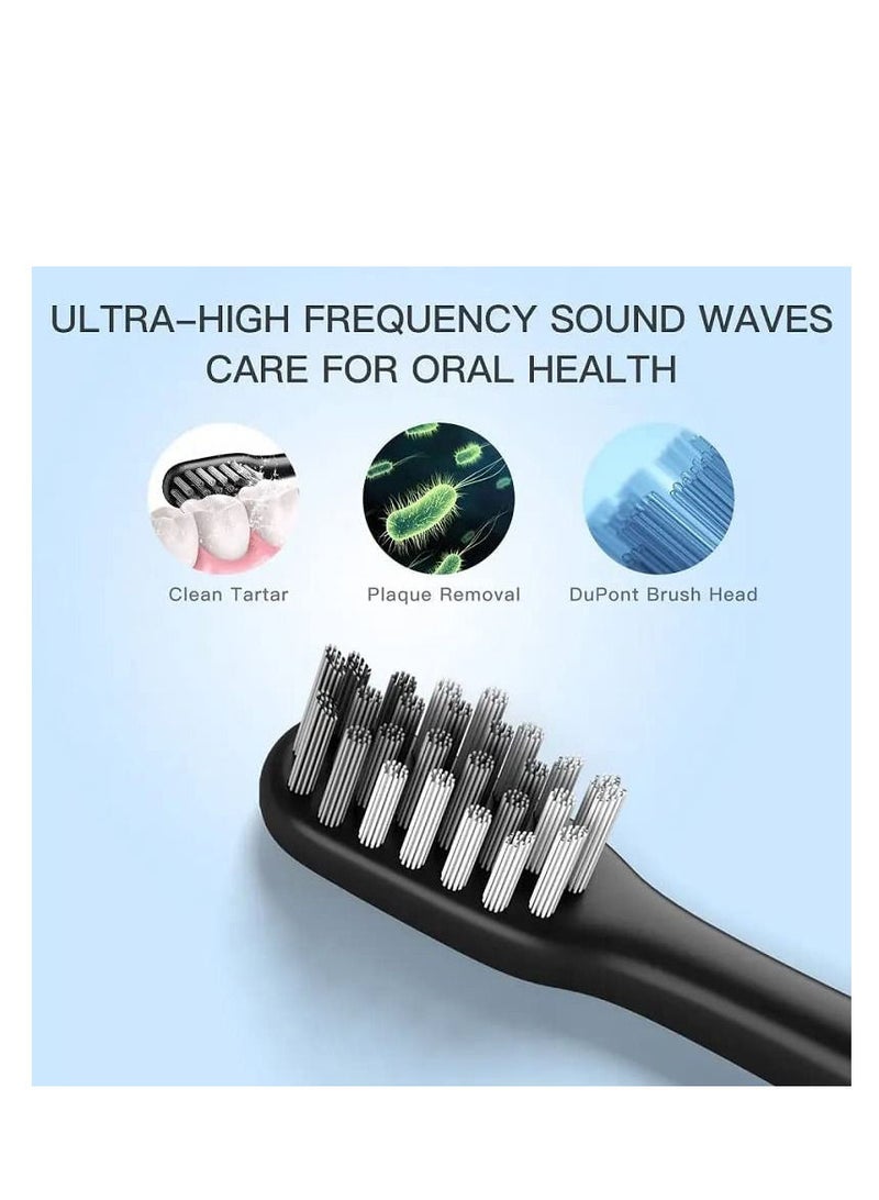 Xiaomi T+ IPX7 Electric Toothbrush Waterproof Rechargeable Automatic Sonic Toothbrush For Adults Three Modes Ultrasonic Toothbrush Replacement Heads.