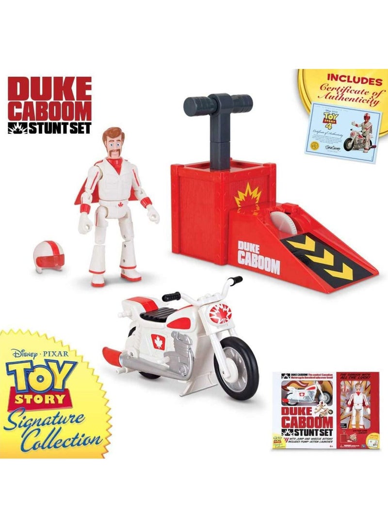 Toy Story Signature Collection | Duke Caboom Stunt Set with Jump & Wheelie Action