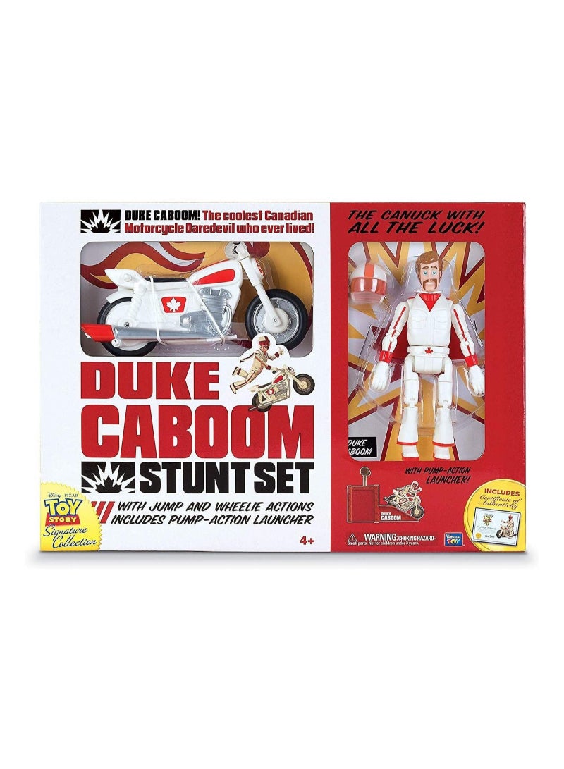 Toy Story Signature Collection | Duke Caboom Stunt Set with Jump & Wheelie Action