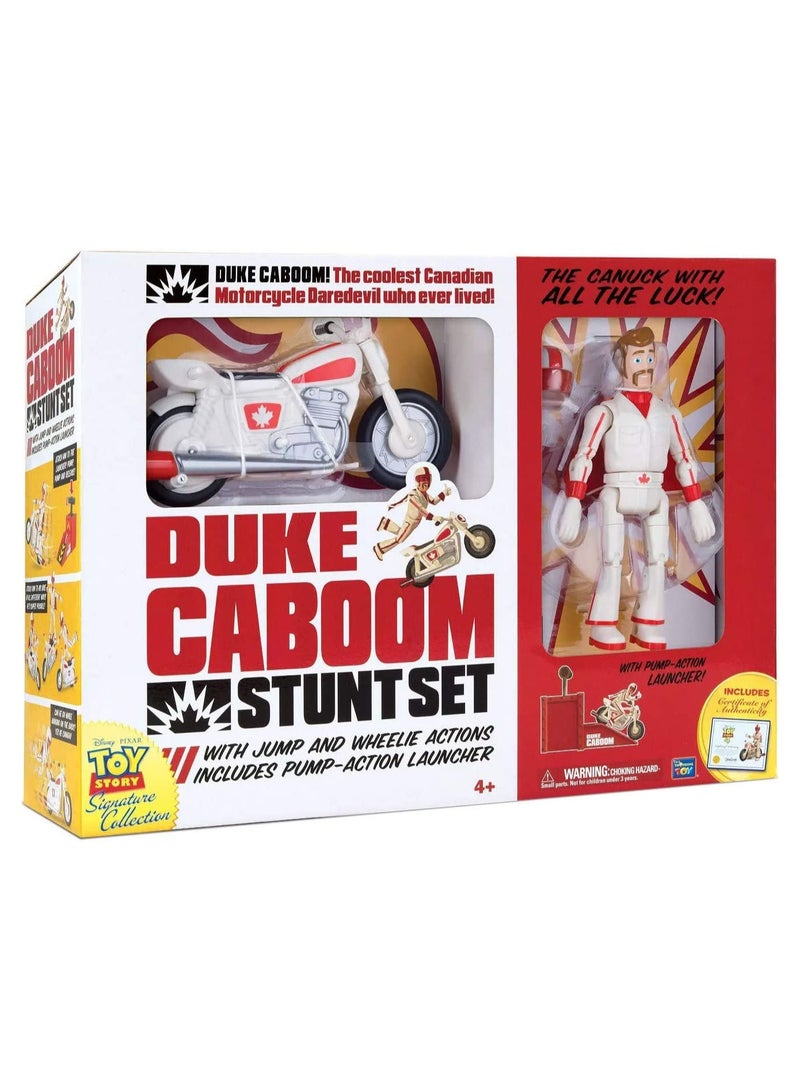 Toy Story Signature Collection | Duke Caboom Stunt Set with Jump & Wheelie Action