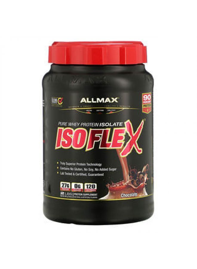 ALLMAX Nutrition Isoflex 100% Ultra-Pure Whey Protein Isolate (WPI Ion-Charged Particle Filtration) Chocolate 32 oz (907 g)