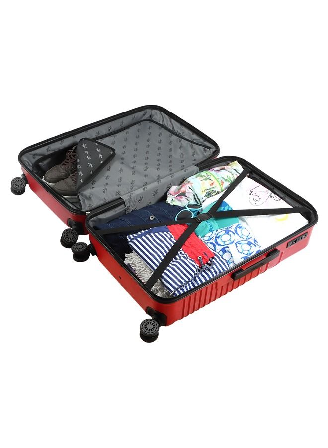 Biggdesign 3 Piece Cats Design Carry On Luggage Set Red