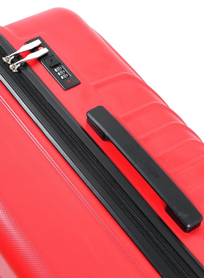 Biggdesign 3 Piece Cats Design Carry On Luggage Set Red
