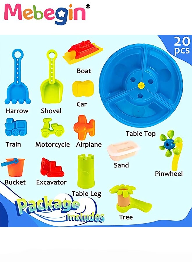 Sand Water Table Toys for Toddlers, Parent Child Interactive Sand and Water Toys for Kids, Activity Sensory Play Table Summer Outdoor Toys for Toddler Boys Girls