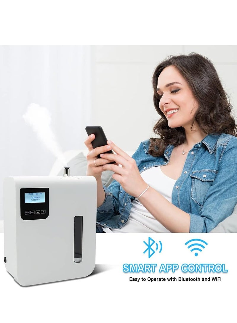 Bluetooth & WiFi Smart Atomizing Essential Oil Diffuser w/Cold-Air Diffusion Technology, Essential Oil Aromatherapy Diffuser for Home, Office, 300 ml