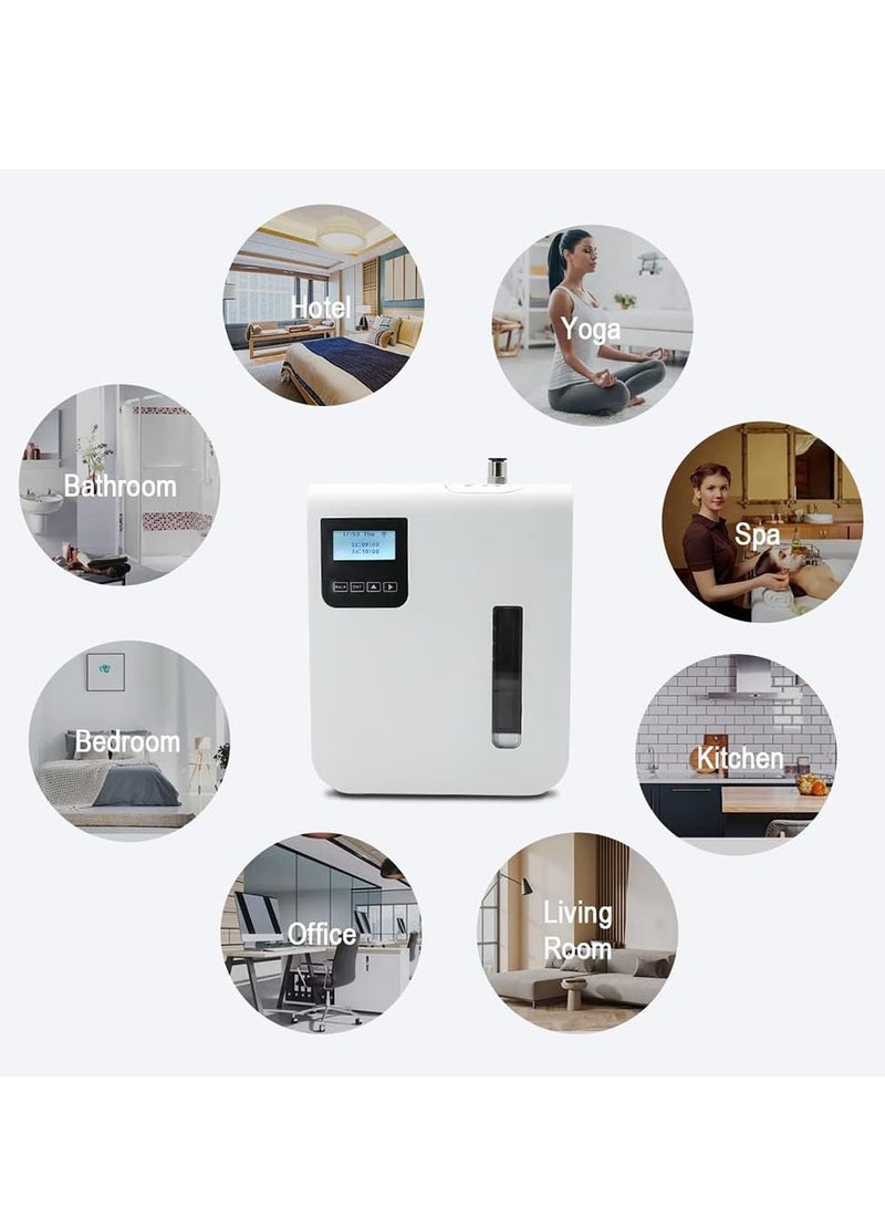 Bluetooth & WiFi Smart Atomizing Essential Oil Diffuser w/Cold-Air Diffusion Technology, Essential Oil Aromatherapy Diffuser for Home, Office, 300 ml