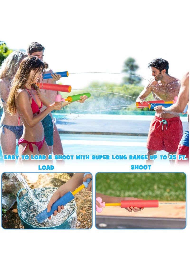 Water Toy for Kids, 9 Pack Foam Water Blaster Squirt Toy Set for Swimming Pool Toys Adults, Water Toy Blaster Shooter