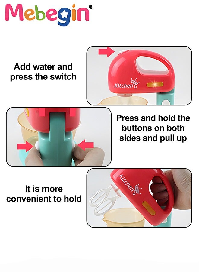 3 in 1 Kitchen Pretend Playset with Toaster, Blender and Juicer, Kitchen Appliances for Kids, Creative Play House Toys, Ideal Gift for Kids