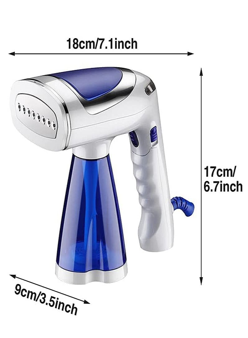 Handheld clothes steamer, Portable Folding clothes steamer, Small Household Appliance with Large 250ml Water Tank and Brush 33 Seconds Fast Heating, Vertical/Horizontal/Clip Steam 1600 Watts, Ideal for Travel and Home Use