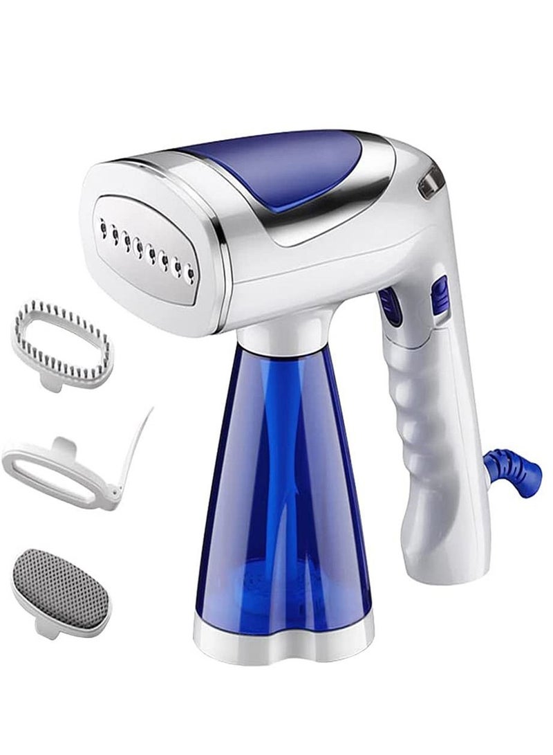Handheld clothes steamer with large 250ml water tank and brush 33 seconds fast heating Vertical/horizontal/clip steam 1600W portable folding fabric steamer Ideal for travel and home use