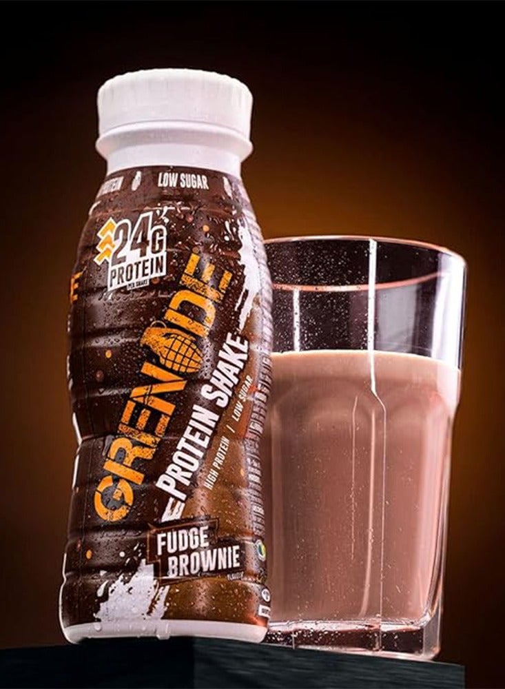 Grenade Protein Shake 24g Protein Fudge Brownie 8×330ml
