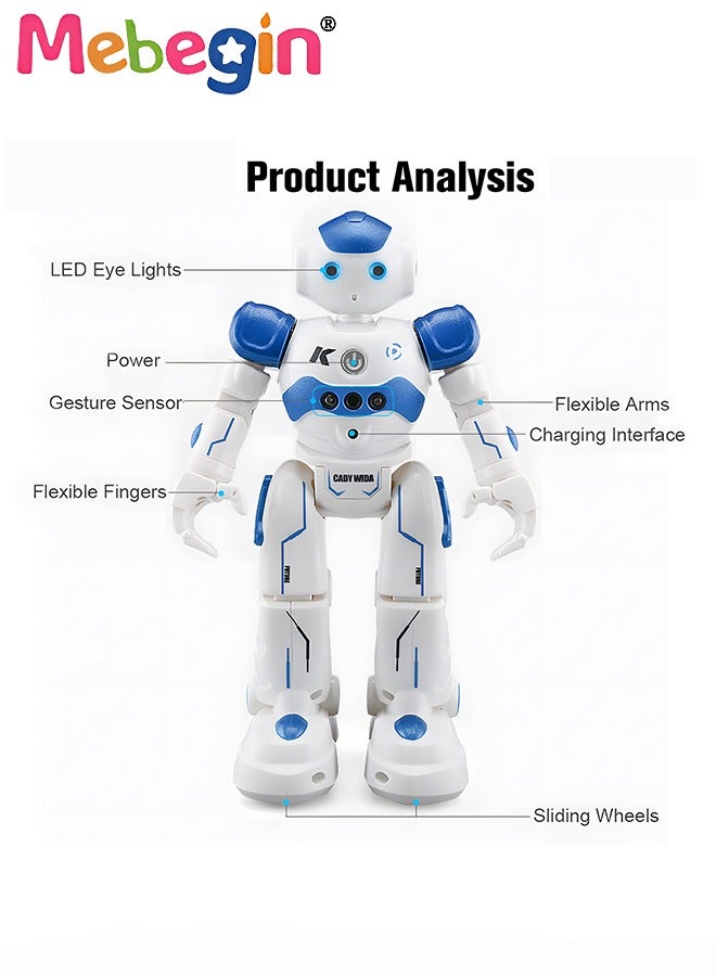 RC Robot Toys for Kids,Gesture-Sensing Smart Programmable Robot, USB Charging, Remote Control Robot Toys for Boys Girls Birthday Gift