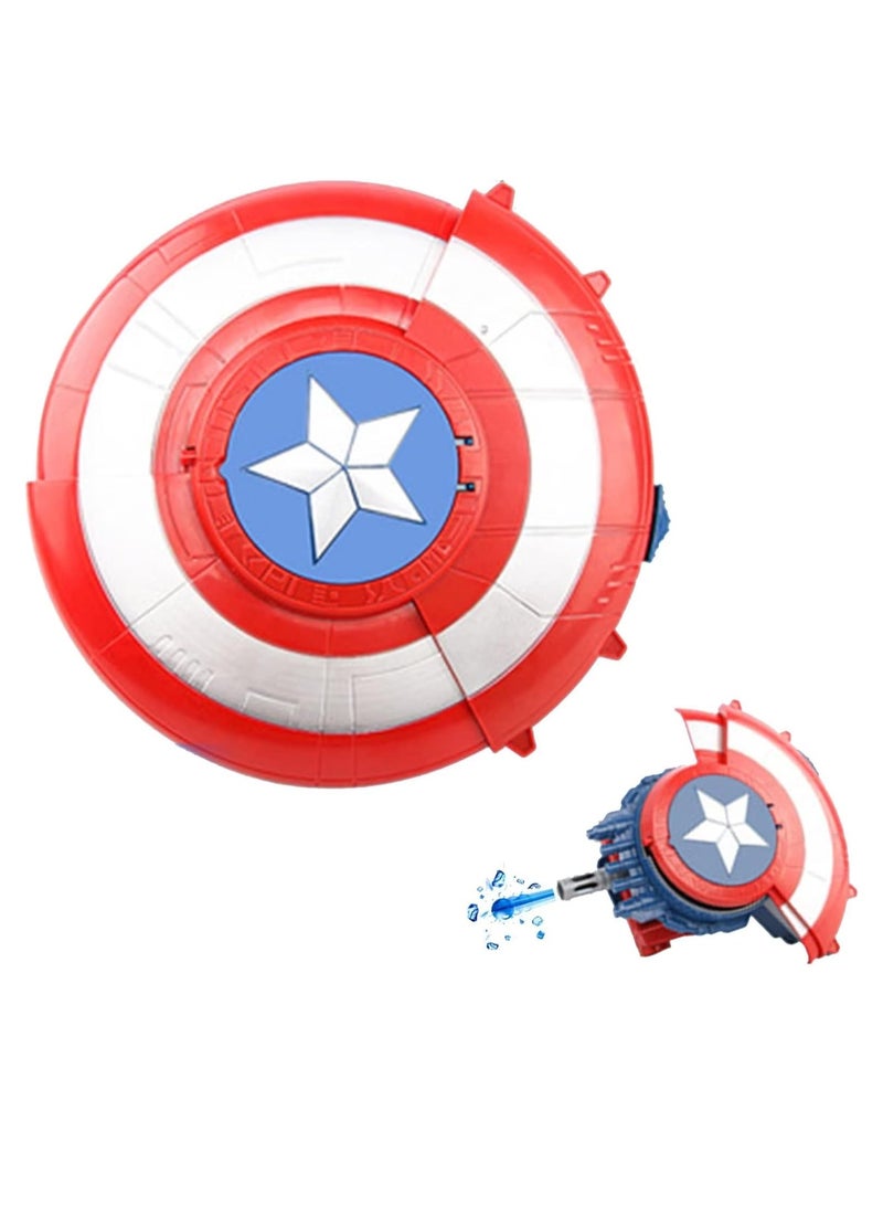 Captain America Shield Gel Ball Blaster Mechanical Arm Electric Burst Shield Toy Gun Gloves Kids Toys Boys Vs Shooting Wearable Launcher