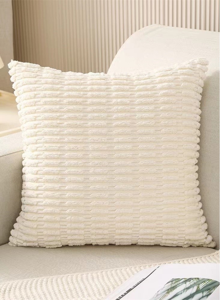 4-Piece Decorative Cushion Cover Pillow Cases Corduroy Multicolor 45x45 Centimeter