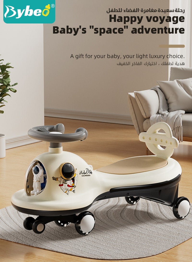 Ride on Car for Kids, Extended Baby Swing Car, Magic Baby Cars for 1-6 Years Boys Girls, Ride-On Toys for Kids Toddlers, Twister with Silent Wheels, Light, Music and Backrest, for Riding with Parents