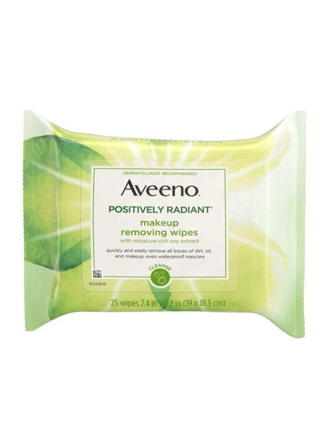 Positively Radiant Makeup Removing Wipe, 25 Count 7.4x7.2inch