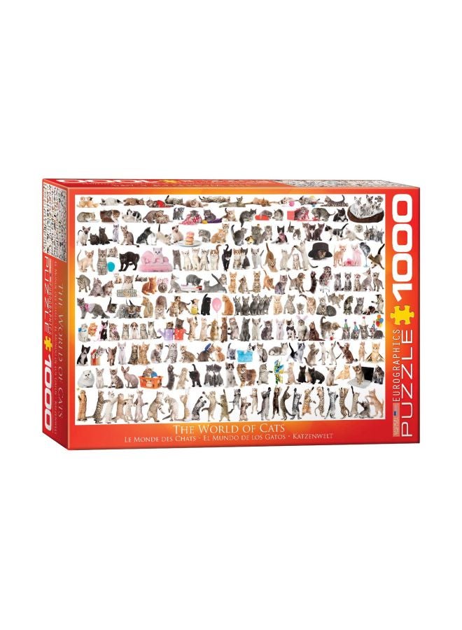 1000-Piece World Of Cats Jigsaw Puzzle