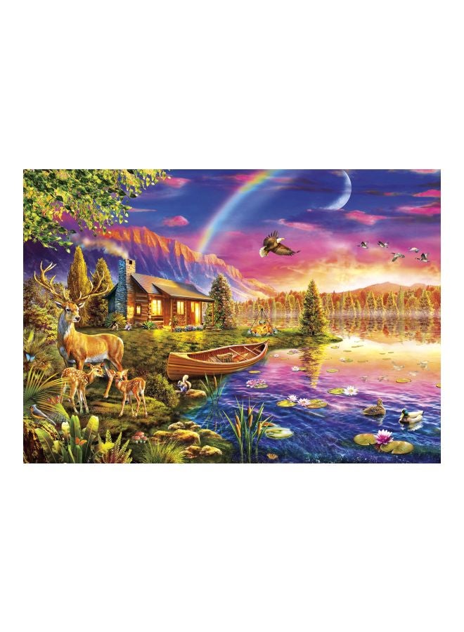 300-Piece Lakeside Cabin Theme Jigsaw Puzzle 2535