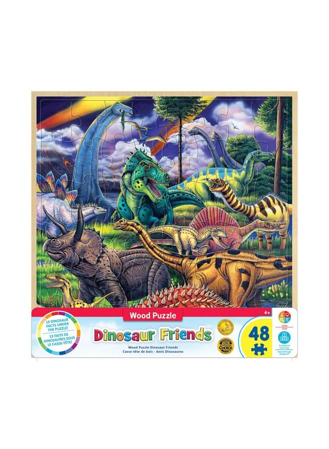 48-Piece Dinosaur Friends Wooden Puzzle 11017