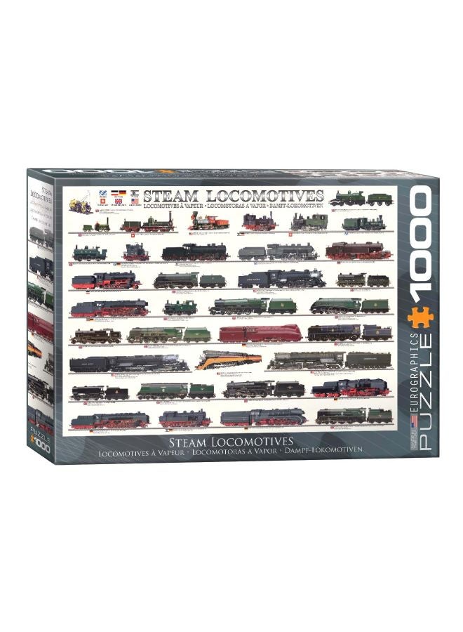 1000-Piece Steam Locomotives Jigsaw Puzzle Set 6000-0090