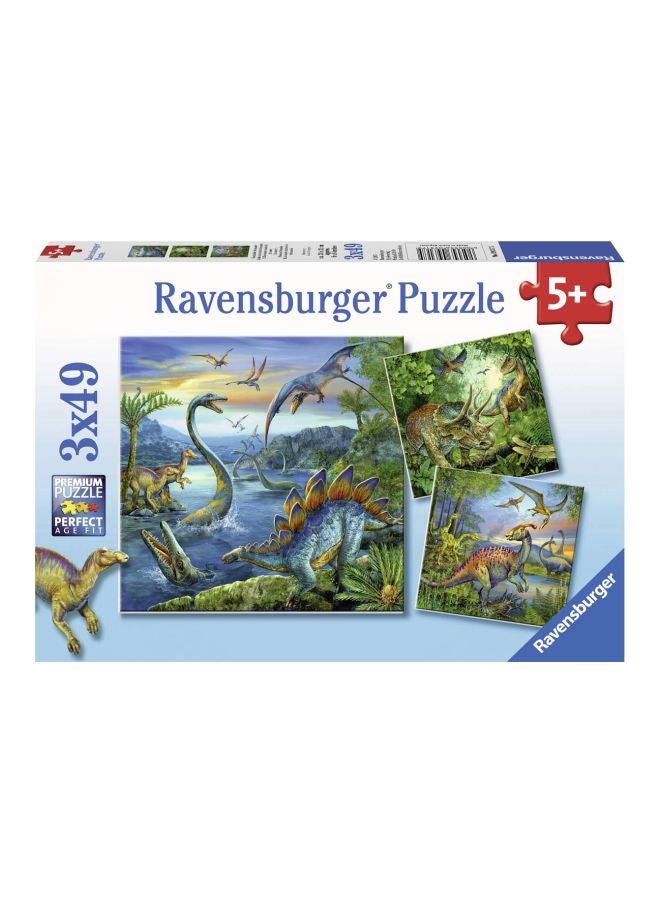Pack Of 3 Beauty Of Dinosaurs Jigsaw Puzzle Sheet 9317