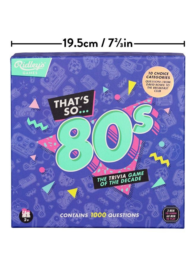 That's So 80s The Trivia Game QUZ002