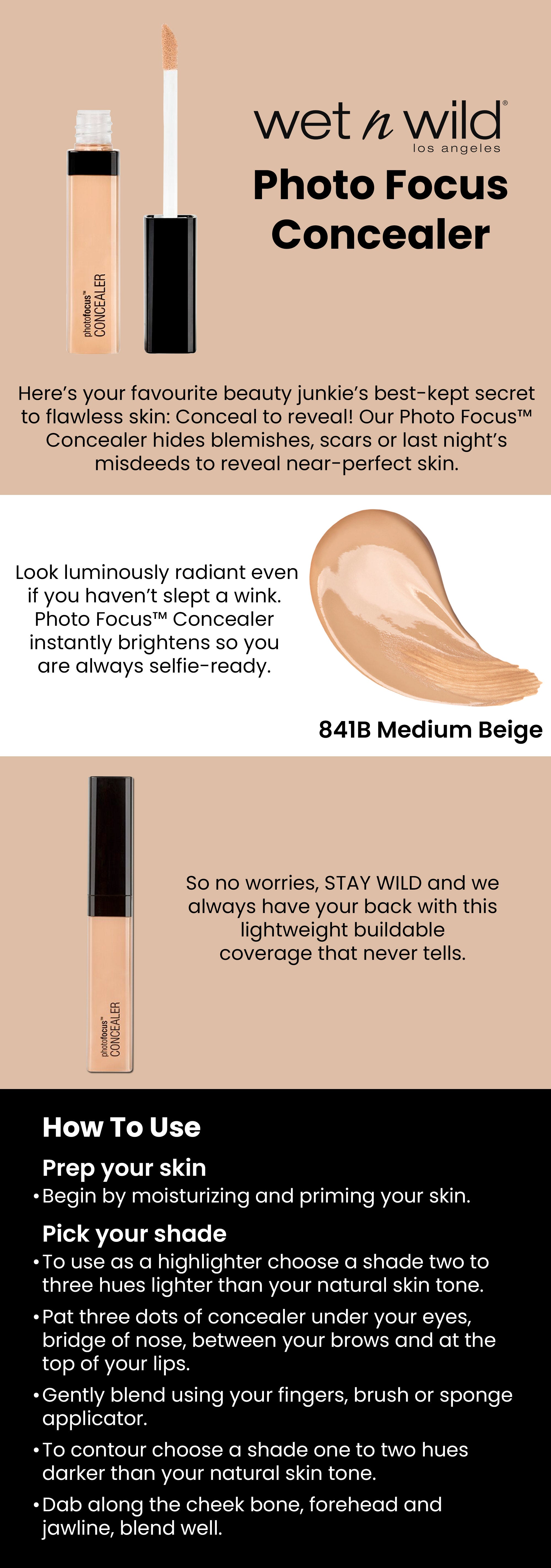 Photo Focus Concealer 841B Medium Beige