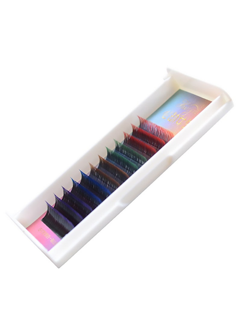 12-Piece B Curl Eyelash Extension Multicolour