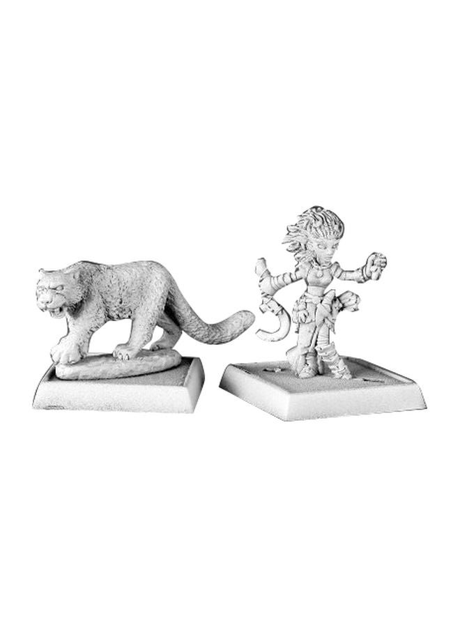 2-Piece Gnome Druid And Droogami Snow Leopard Miniature REM60020