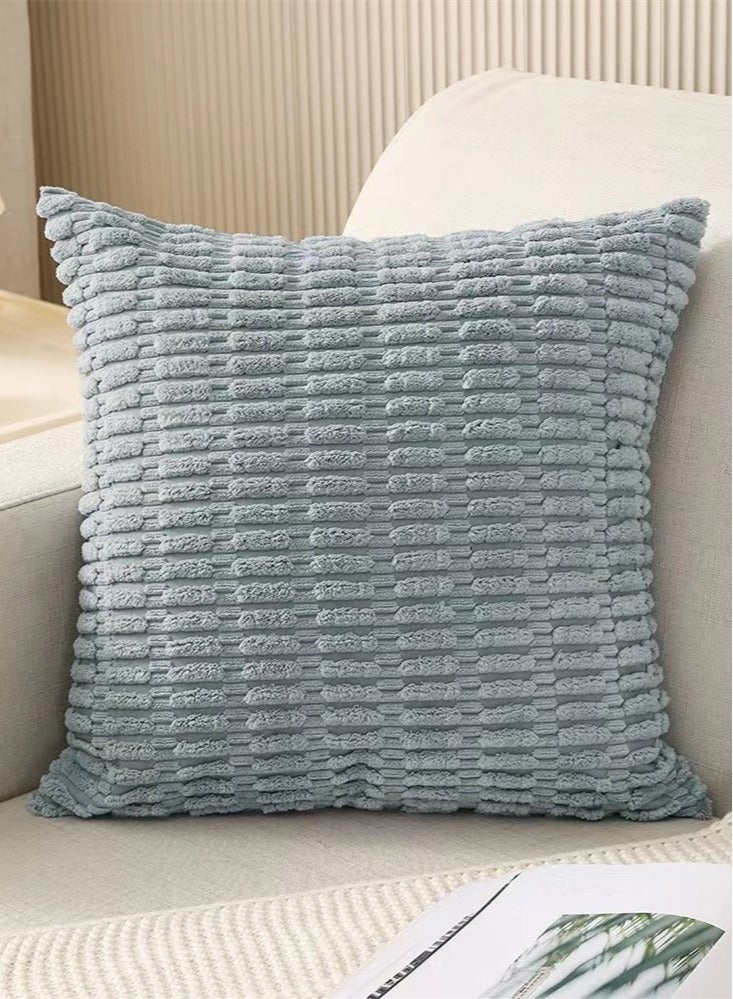 4-Piece Decorative Cushion Cover Pillow Cases Corduroy Multicolor 45x45 Centimeter