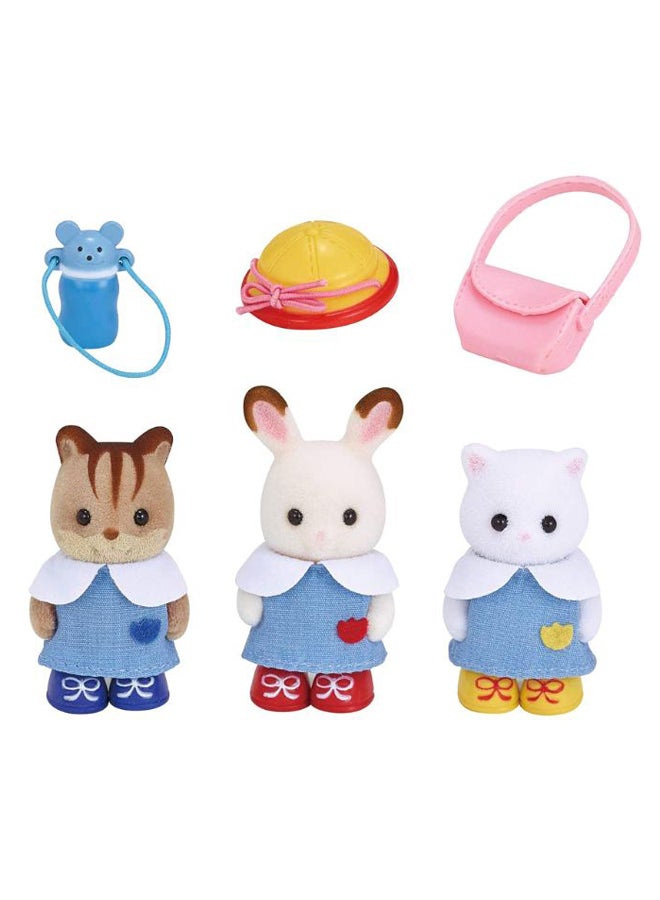 3-Piece Soft Doll Set With Accessories