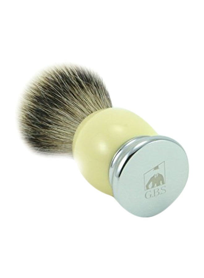 Shaving Brush With Brush Stand And Razor Beige/Silver/Brown