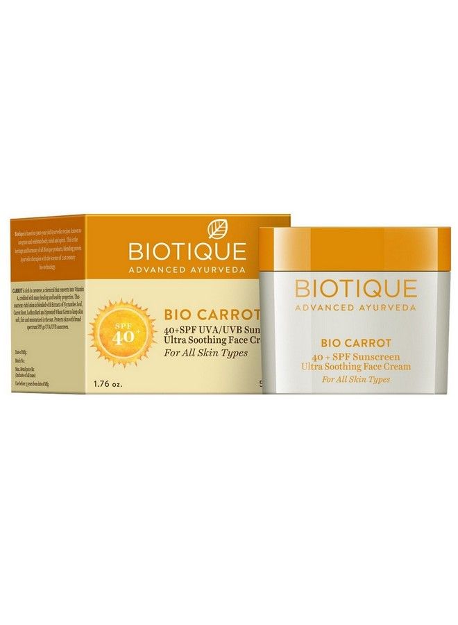 Botanicals Bio Carrot Spf40 Sunscreen Ultra Soothing Face Cream (For All Skin Types)